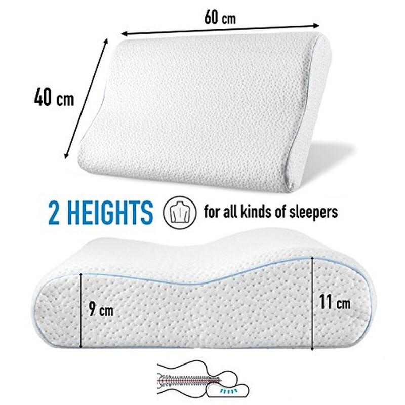 Gối Ngủ Dreamzie Hỗ Trợ Giảm Đau Cổ Vai Gáy, Dreamzie Pillow, Kích Thước 60x40 Chống Thoái Hóa Đốt Sống Cổ, Nhập Đức