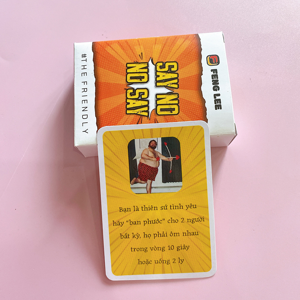 Bài drinking game SAY NO NO SAY boardgame trò chơi hội nhóm cho cuộc vui bùng nổ 72 lá bài chống thấm nước