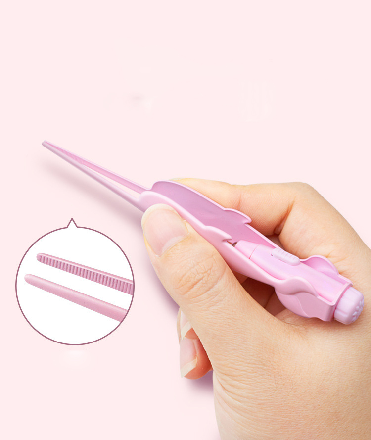 Bộ dụng cụ lấy ráy tai Kèm Kẹp Gắp Có Đèn Cho Bé Cao Cấp Mầu Hồng