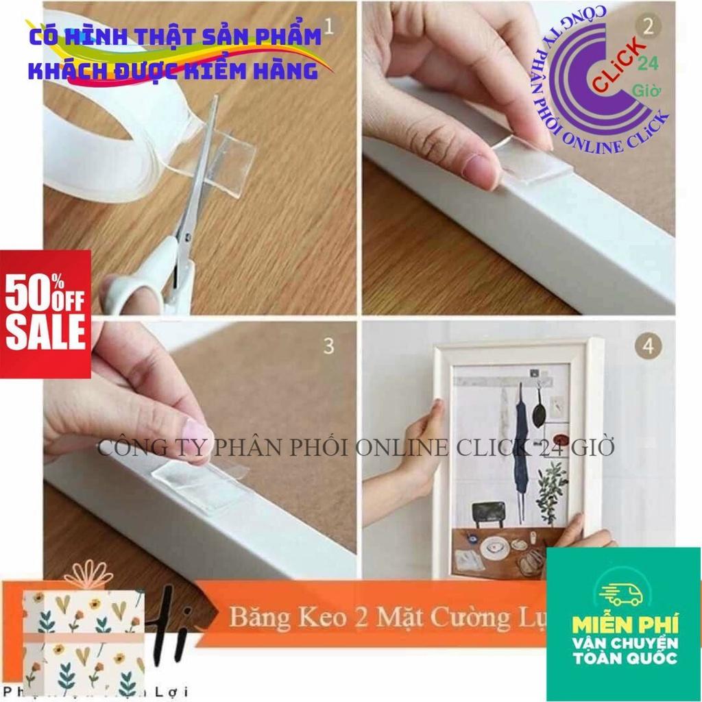 Băng Dính Nano Dán 2 Mặt Trong Suốt/ Băng Keo 2 Mặt Đa Năng- Dán Tường/ Cố Định Thảm/ Treo Tranh Ảnh