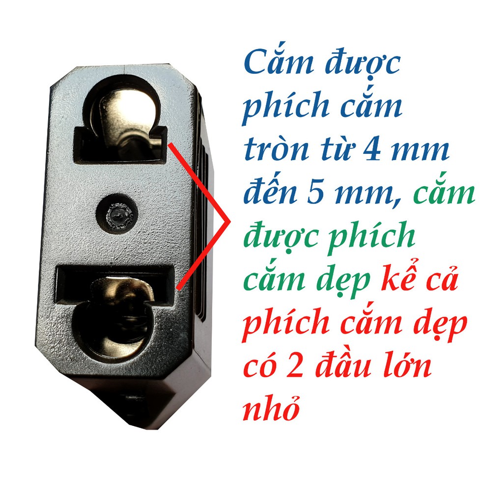 Phích cắm chuyển đổi chân cắm từ tròn ra dẹp Chengli
