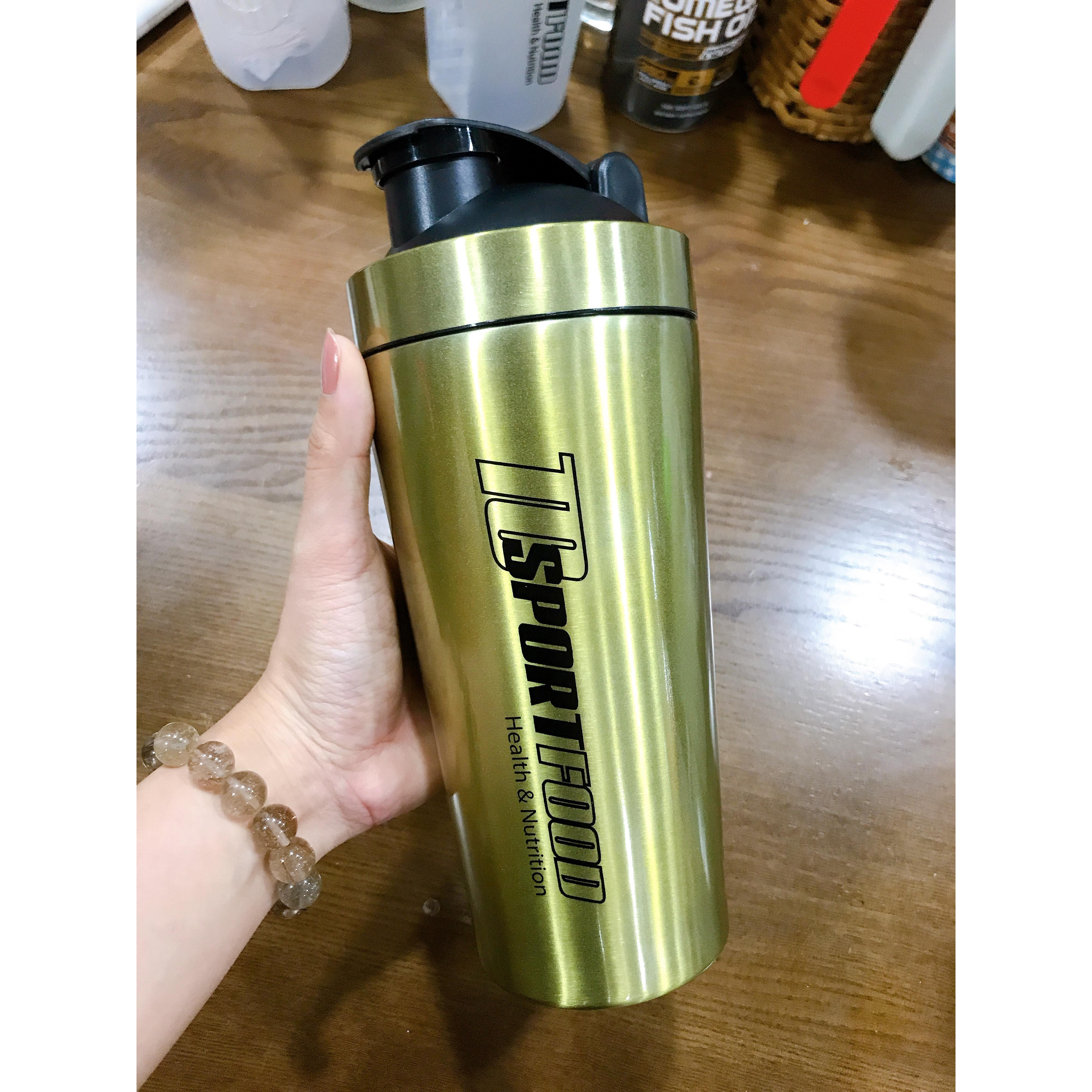 Bình Lắc Thể Thao Inox TC Sport Food 750ml - Nhiều Màu - Không Giữ Nhiệt
