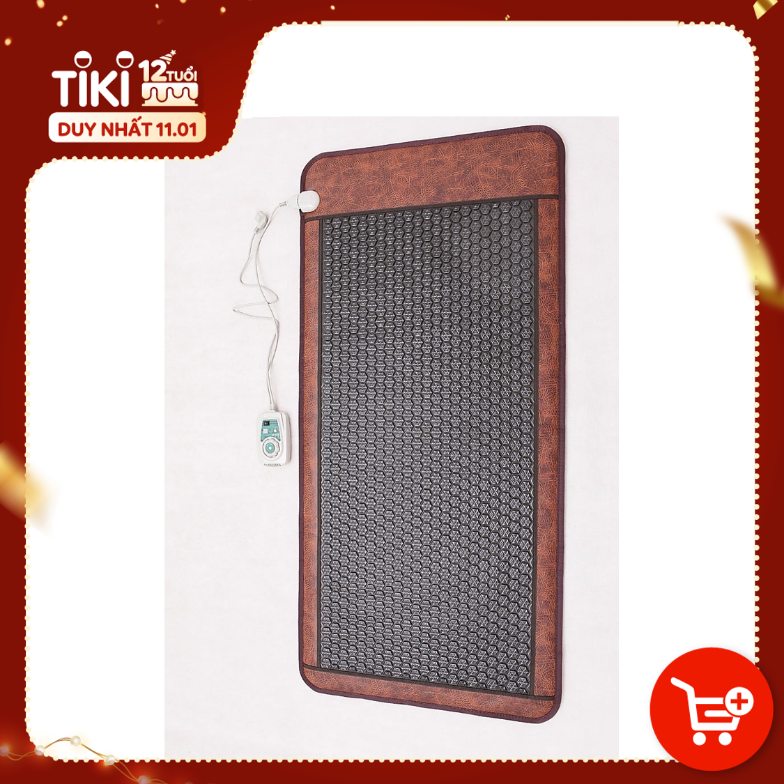 Thảm đá nóng hàn quốc, ion âm, hồng ngoại, lazer 91x191 tặng thảo dược nằm giảm đau nhức