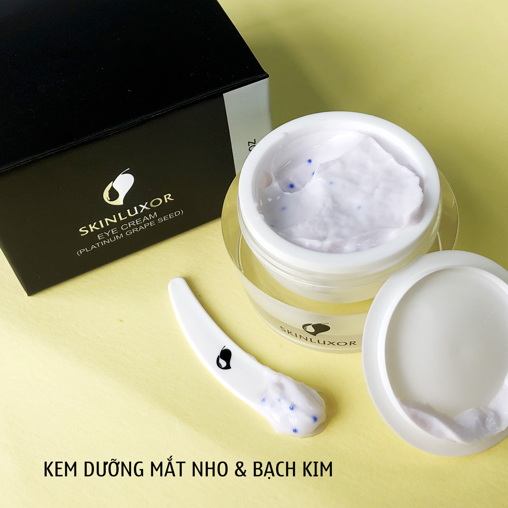 KEM DƯỠNG MẮT NHO &amp; BẠCH KIM SKINLUXOR EYE CREAM (PLATINUM GRAPE SEED) 15g