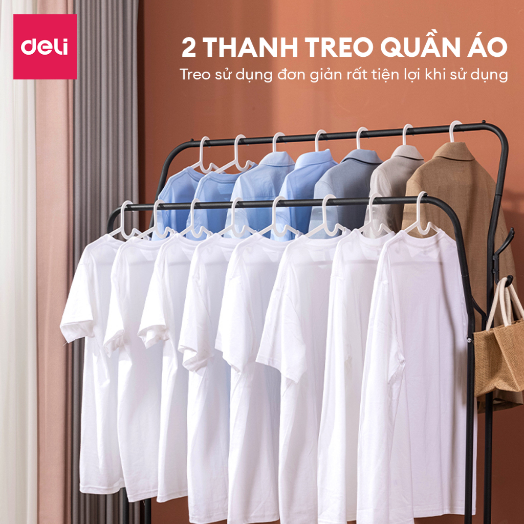 Giá Treo Quần Áo Kim Loại Không Gỉ Kệ Quần Áo Nhiều Kích Cỡ Deli Tiện Lợi, Đơn Giản Chắc Chắn Có Thể Tự Lắp, Giàn Phơi