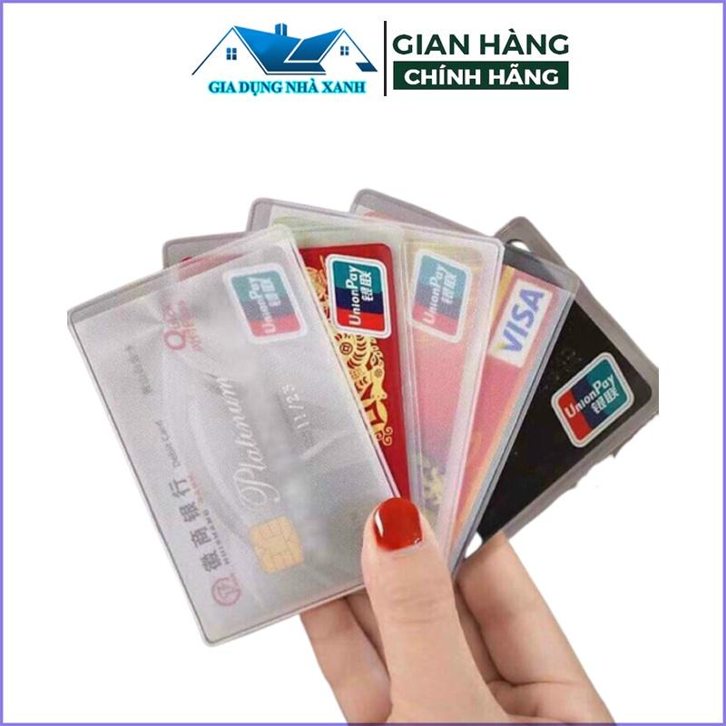 Combo 4 thẻ bọc bảo vệ thẻ căn cước, thẻ ngân hàng, giấy tờ, bảo hiểm xe trong suốt