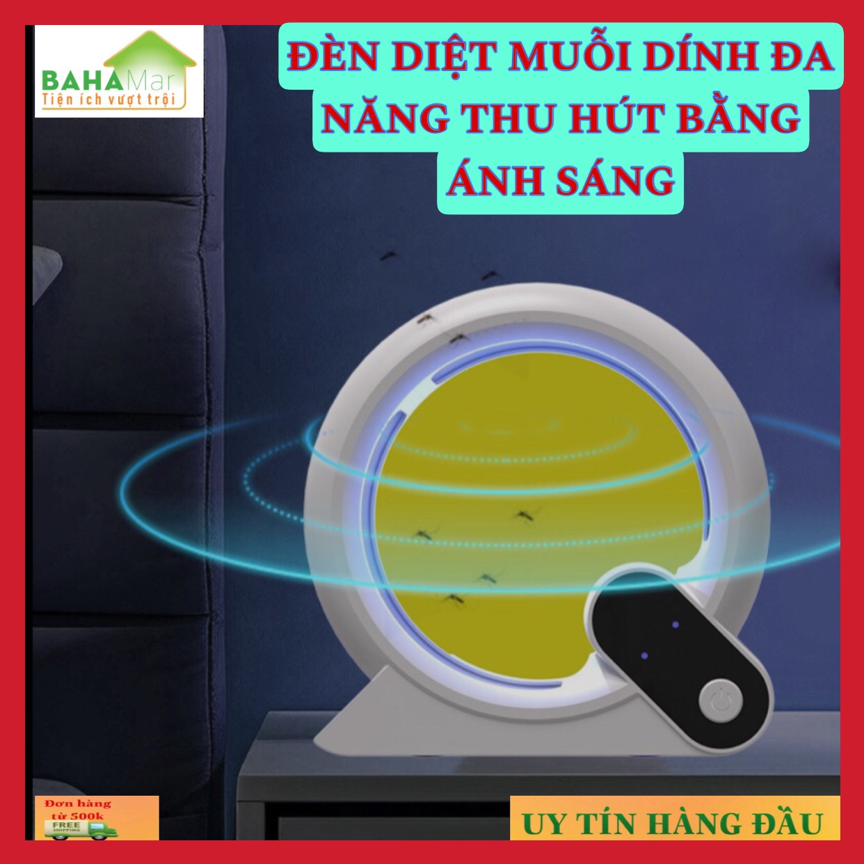 ĐÈN DIỆT MUỖI DÍNH ĐA NĂNG THU HÚT BẰNG ÁNH SÁNG  &quot;BHVT&quot; Đèn chiếu sáng toàn diện 360 độ, vượt trội so với các dụng cụ đuổi muỗi thông thường