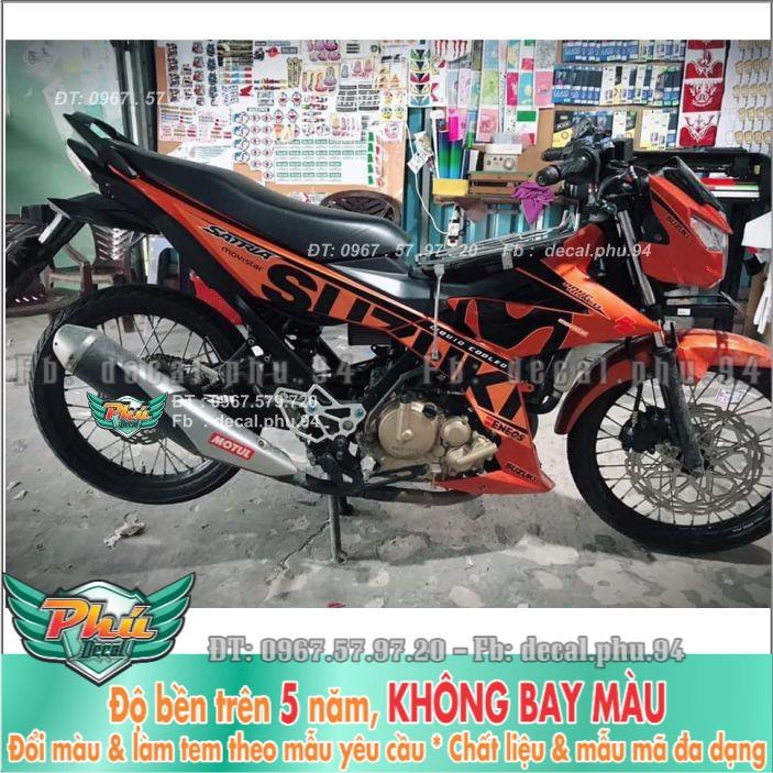 Tem rời Satria Movistar Cam đen  -1