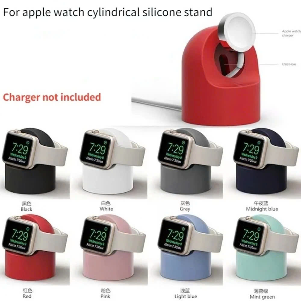 Giá Đỡ dành cho Dock Sạc Apple Watch Silicon Chống Đứt Gãy Dây Đế Sạc Đồng Hồ_ Hàng Nhập Khẩu