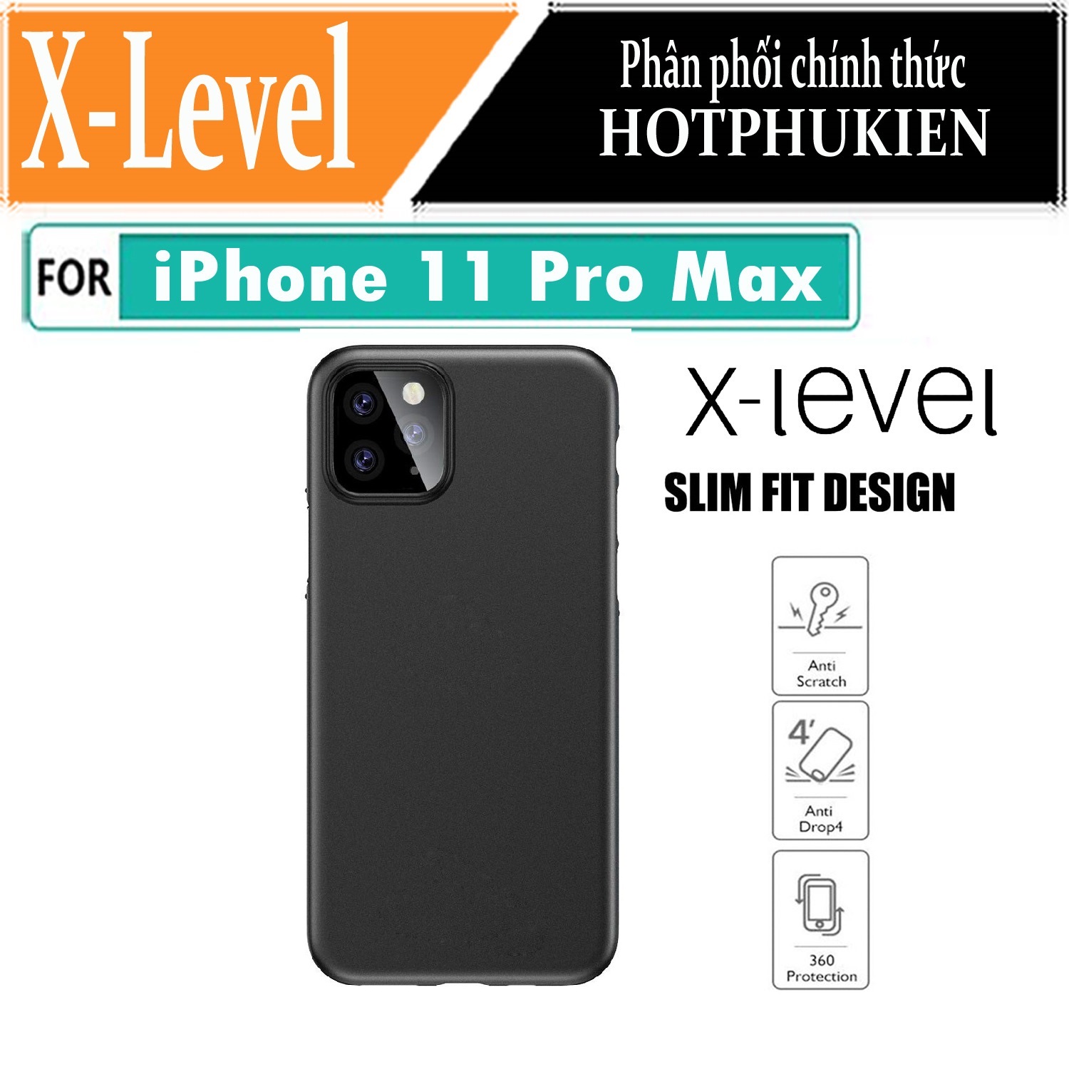 Ốp lưng nhám siêu mỏng 0.18mm cho iPhone 11 Pro Max hiệu X-Level Wings Case (bảo vệ viền, chống trầy cực tốt, chất liệu cao cấp, viền bảo vệ camera dày 0.3mm) - Hàng nhập khẩu
