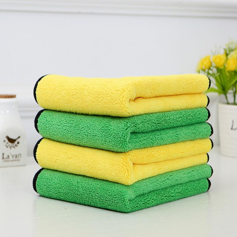 Khăn Lông Cừu San Hô Dày Dặn Thấm Hút Tốt Vệ Sinh Xe Hơi Tiện Dụng