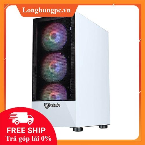 Vỏ Case JETEK SQUID R3 WHITE 3 FAN RGB (Mid Tower/Màu Trắng)