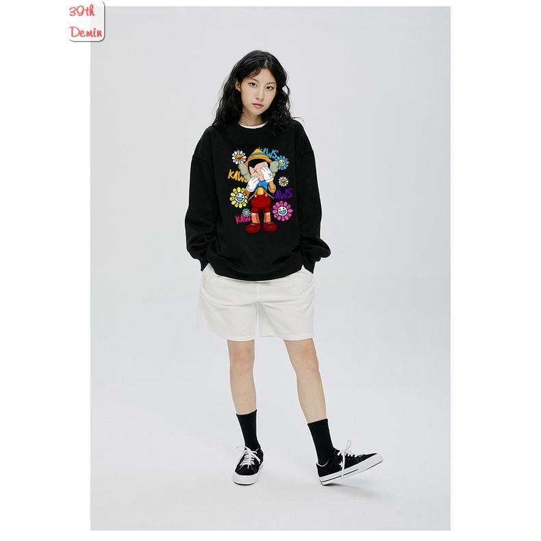 Áo Nỉ Pinocchio cậu bé mũi dài phong cách Hip Hop graffiti sweater unisex Form rộng Free Size