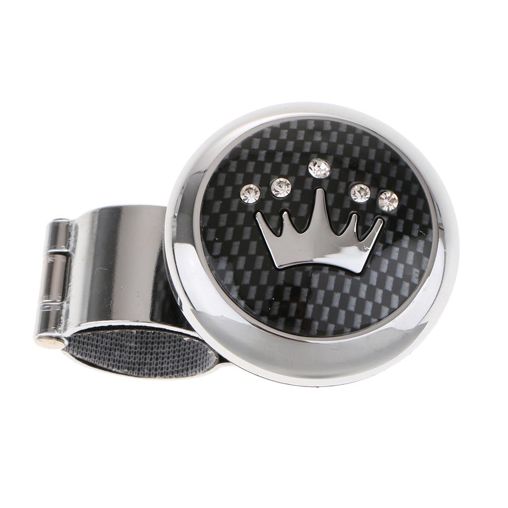 2x Steering Wheel Aid Power Handle Assister Knob for Car Truck Carbon