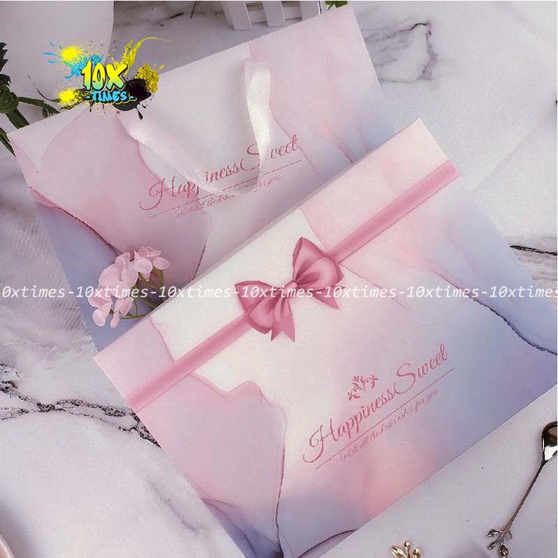 Set hộp túi giấy 30cm đựng quà sang trọng happiness tặng sinh nhật bạn gái bạn trai đối tác, valentine, ngày lễ có quai