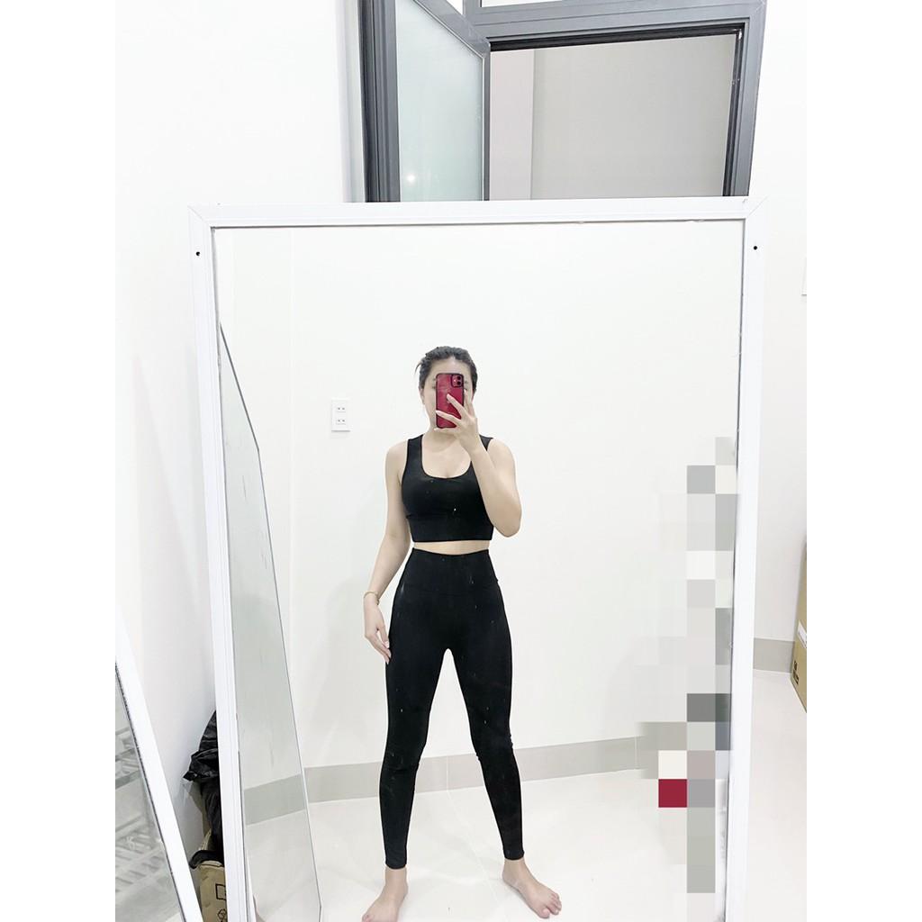 Set tập gym nữ, bộ đồ tập gym yoga erobic nữ chất vải co giãn thấm hút mồ hôi tặng kèm mút ngực
