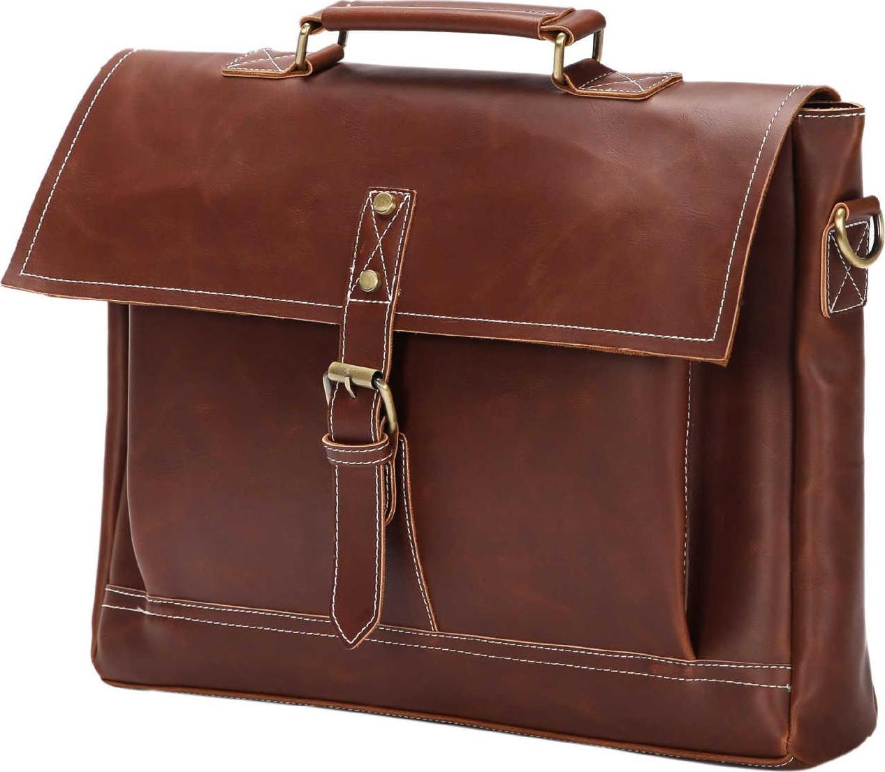 Classic Retro Business Bag Crazy Horse Leather Waterproof Briefcase