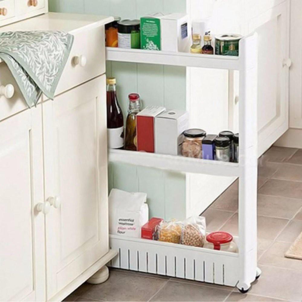 Kệ 3 tầng để đồ đa năng có bánh xe