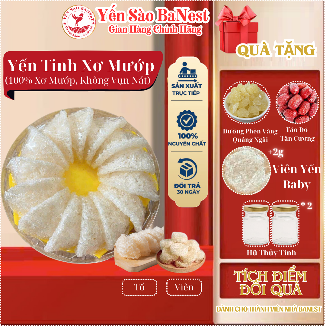 Bộ Quà Tặng 100g Tổ Yến Sào Cao Cấp dành BIẾU TẶNG Người Thân Đối Tác - Yến Sào BaNest