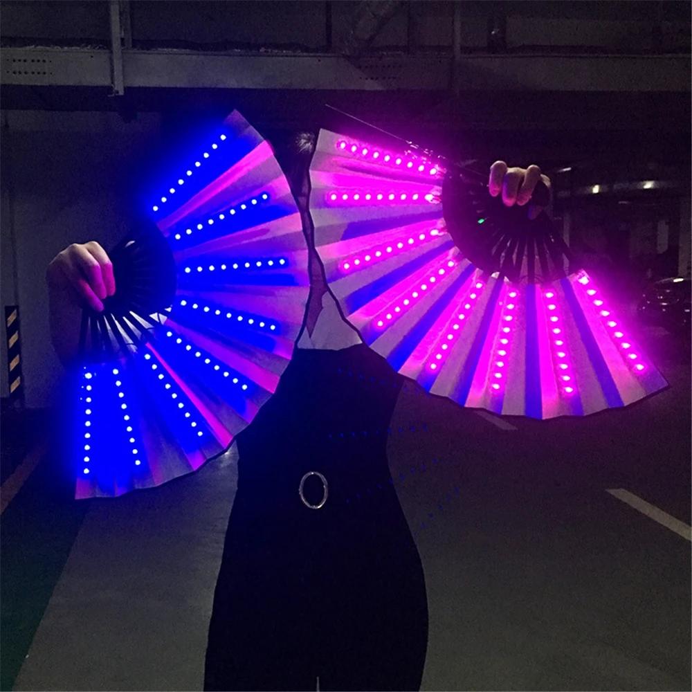 Đảng LED Phát Sáng Quạt Sân Khấu Biểu Diễn Thể Hiện Sáng Đèn Quạt Trẻ Em Sinh Nhật Tặng Đêm Tân Hôn Thanh Câu Lạc Bộ Huỳnh Quang Đạo Cụ
