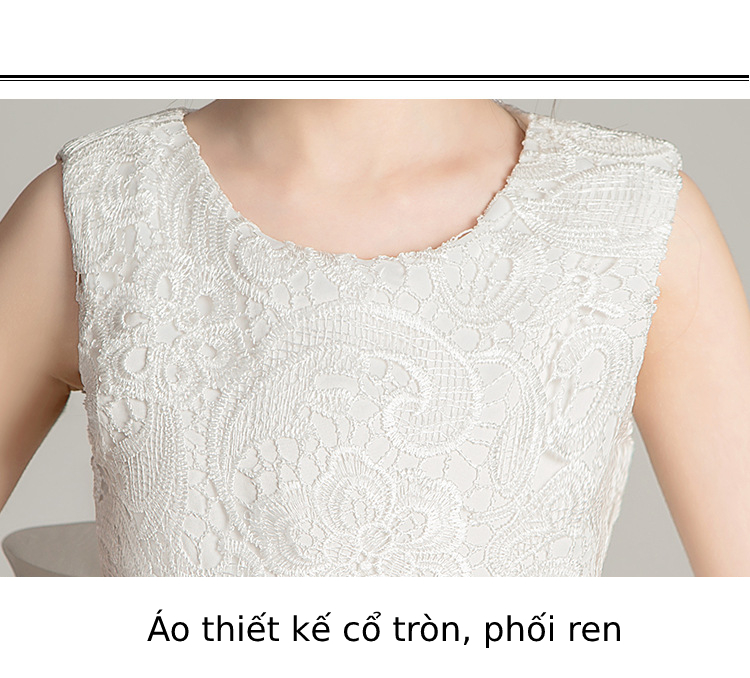 Váy đầm bé gái dễ thương, váy lưới bồng bềnh dự tiệc cho bé từ 6-12 tuổi màu trắng