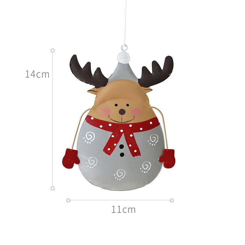 Chuông sắt để bàn hình ông già noel và tuần lộc trang trí cây thông giáng sinh