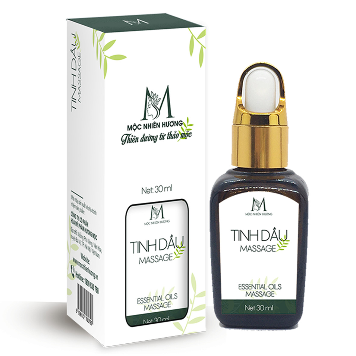 Tinh Dầu Massage Giảm Béo Giảm Cân Làm Săn Chắc Da Đốt Mỡ Thừa - Mộc Nhiên Hương 30ml