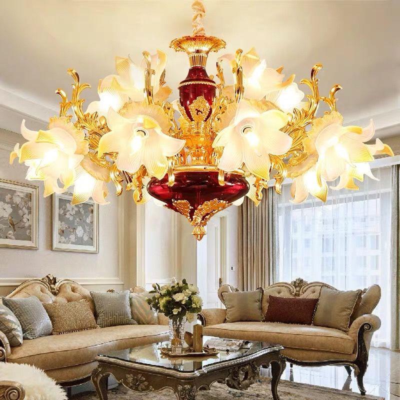 Đèn chùm 15 tay phong cách Châu Âu hàng chuẩn đẹp - kèm bóng LED chuyên dụng