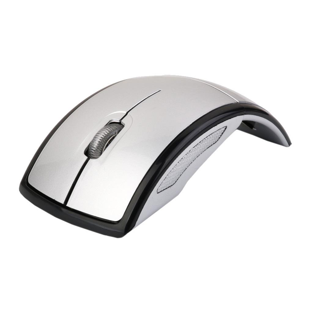 2Pcs 2.4 GHz Wireless Foldable Folding Arch Laptop Optical Mouse USB Mice