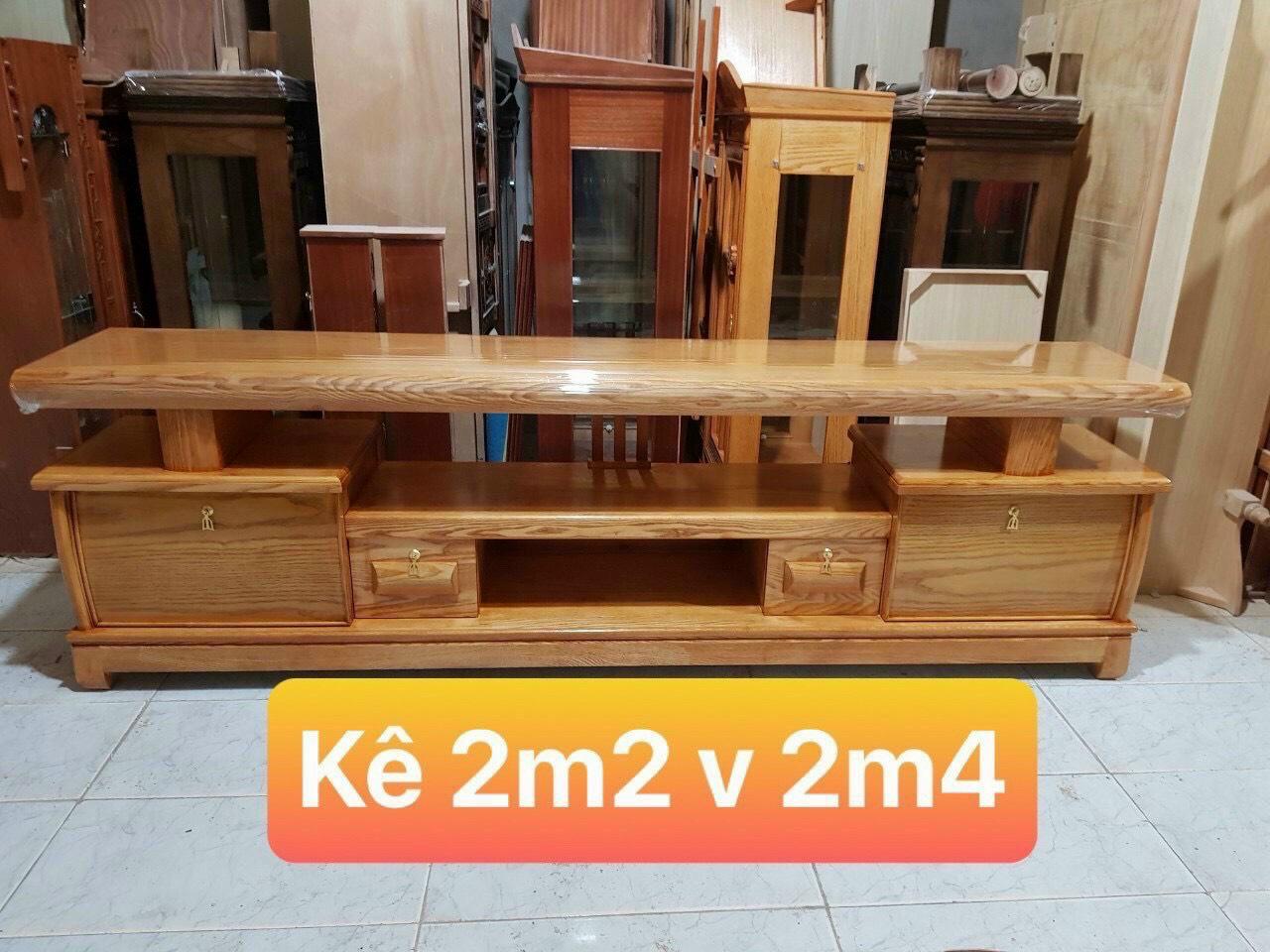 Mua Kệ tivi dài 2m4 gỗ sồi | Tiki