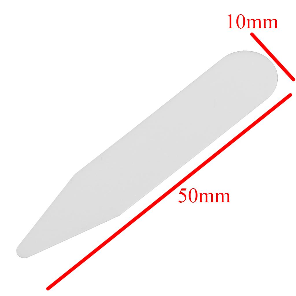 200x 5cm Plastic Beige Collar Stays Stiffeners Bones For Mens Dress Business