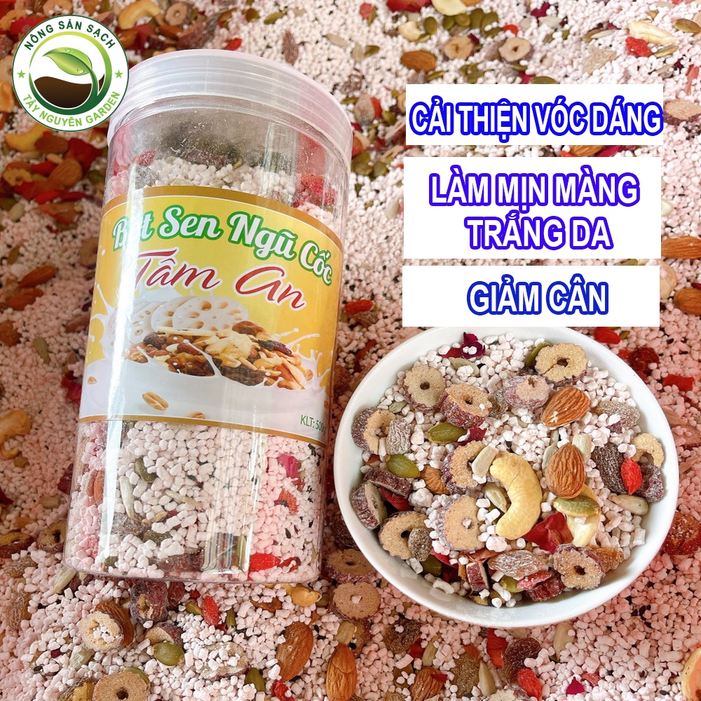 BỘT CỦ SEN TÂM AN MIX HẠT DINH DƯỠNG, NGŨ CỐC DƯỠNG NHAN