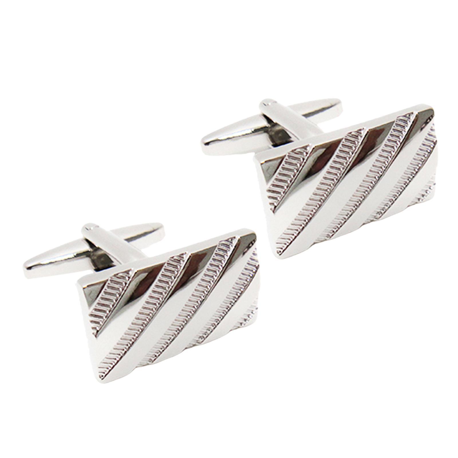 Rectangle Men Cufflinks Stylish for Wedding Anniversary Business
