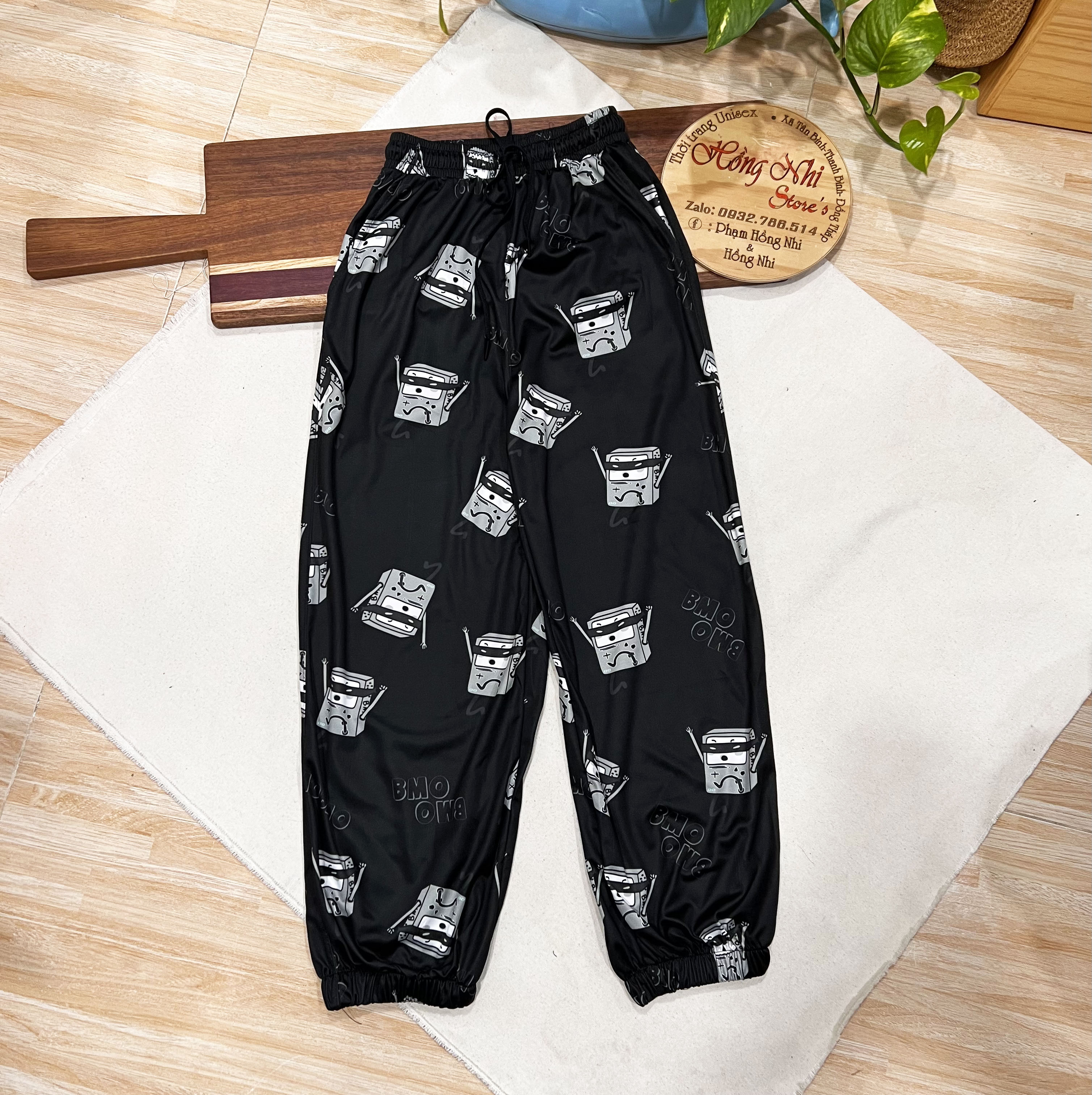 Quần Hoạt Hình Dài Bo Lai Hộp BMO Cartoon Pant V2 Oversize Ulzzang Unisex - MM