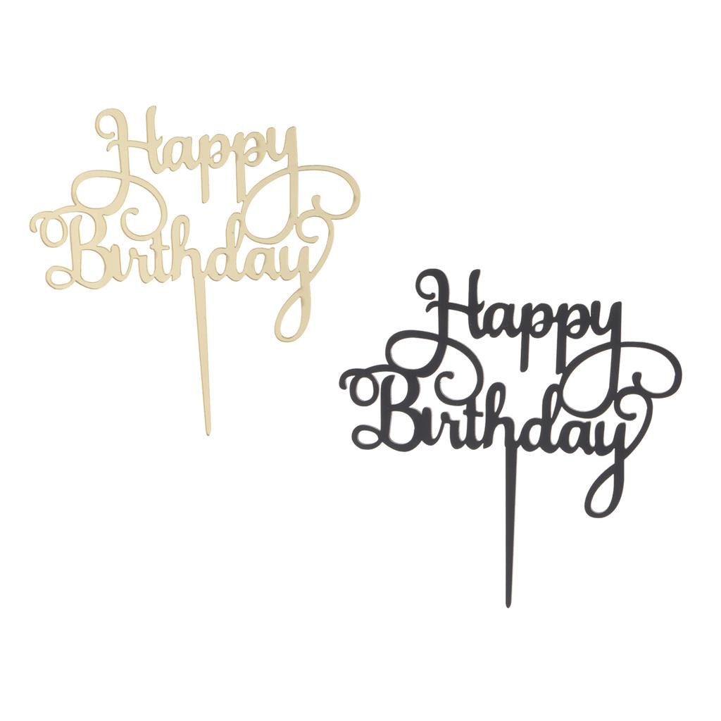 Acrylic Happy Birthday Cake Topper Party Supplier