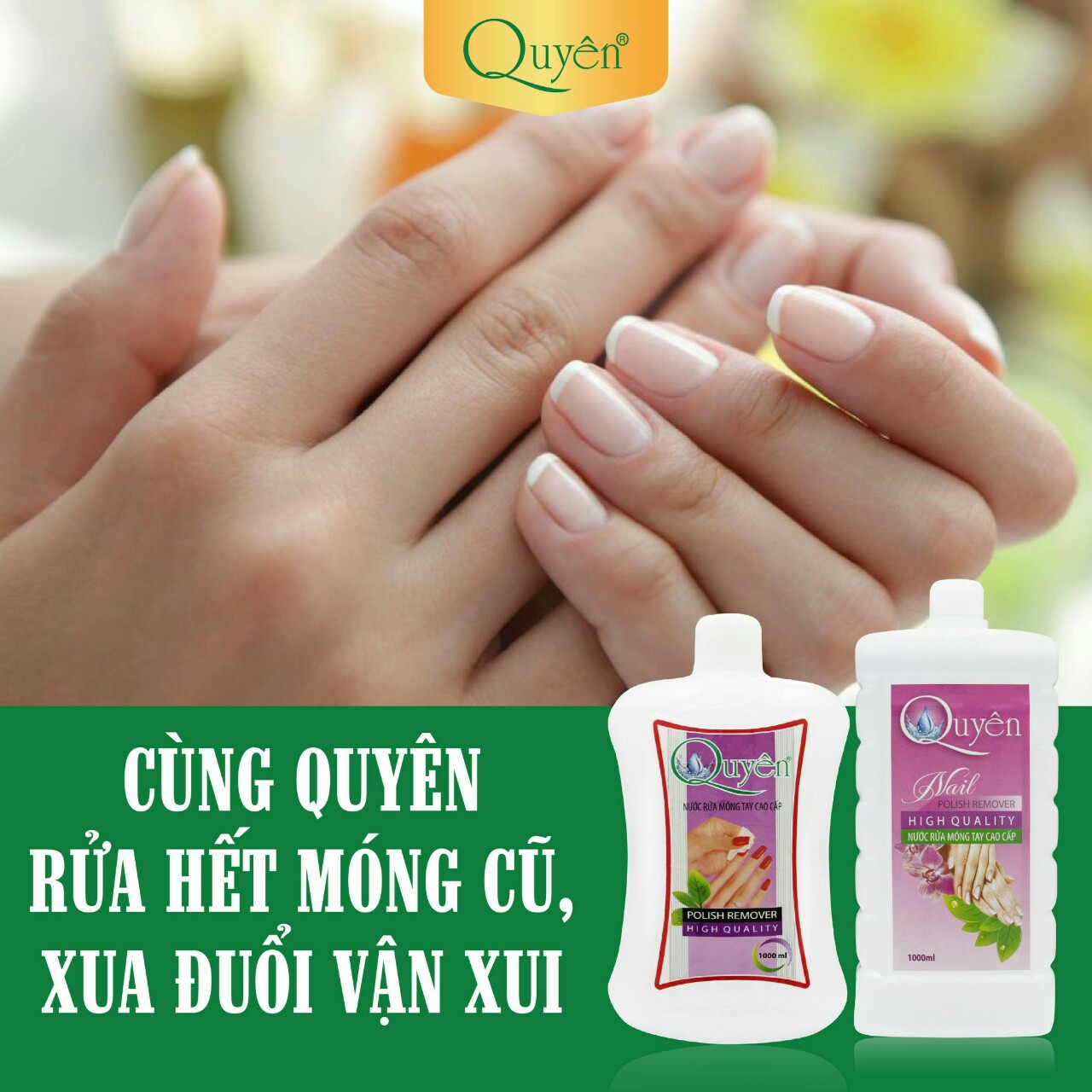 Aceton nước rửa móng Ủ Phá Gel Quyên