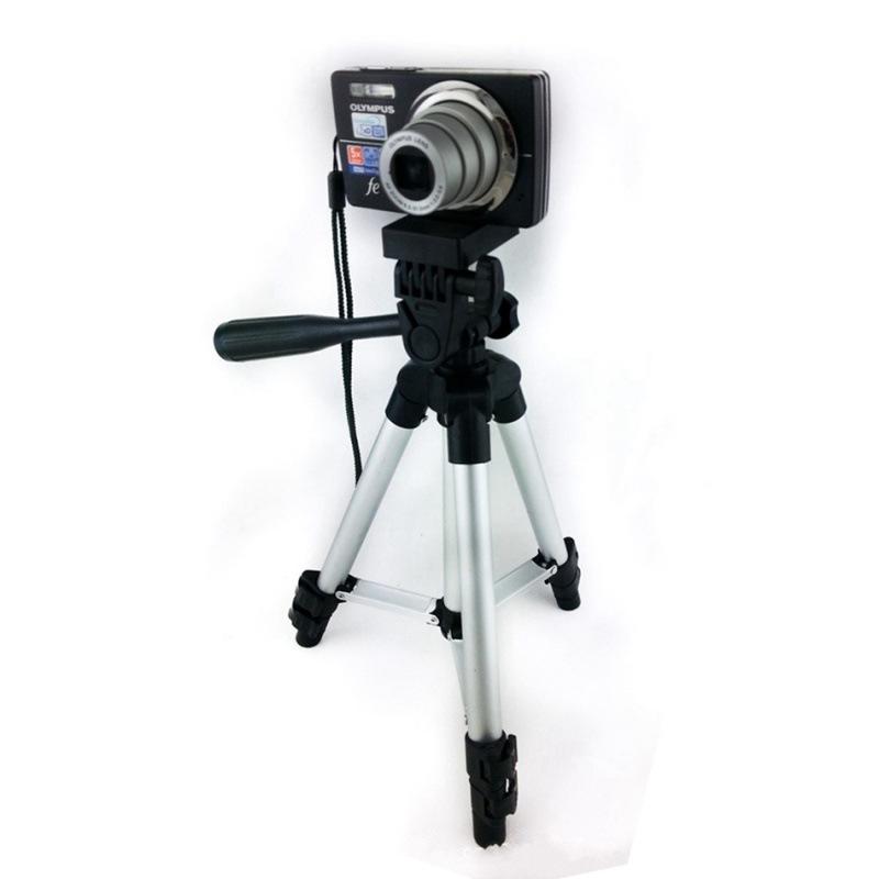 Giao hàng nhanh 3 phần hợp kim nhôm câu cá khung đèn câu cá ban đêm ánh sáng chân máy câu cá ánh sáng khung lớn đèn pin máy ảnh khung tam giác