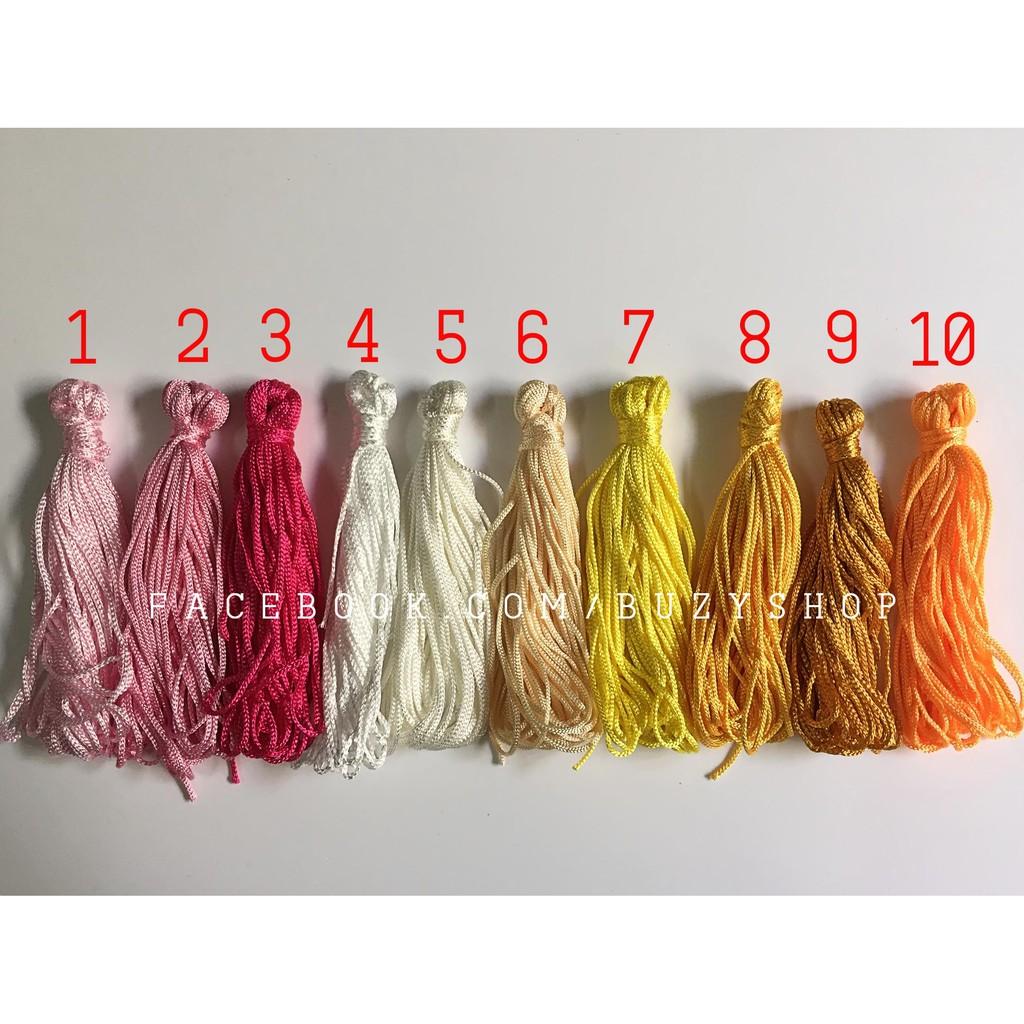 THÊM MÀU MỚI dây cotton thắt vòng 1mm nguyên liệu thủ công
