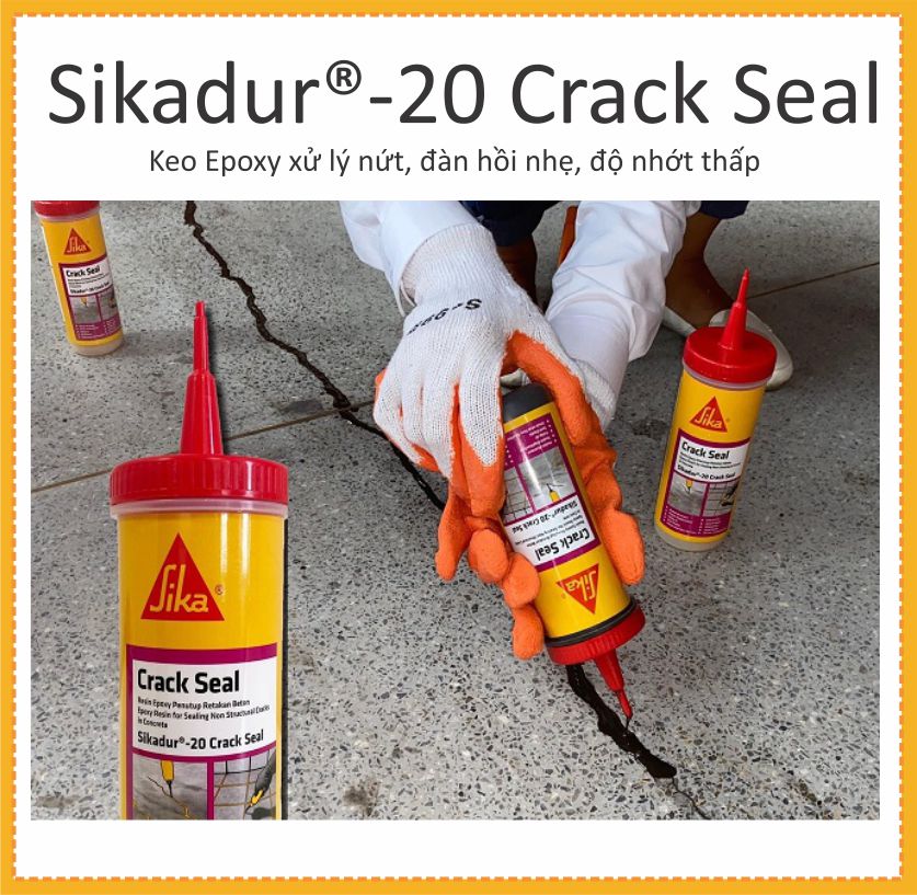 Xử lý thẩm mỹ nứt bê tông - Sikadur 20 CrackSeal (tuýp 160ml)