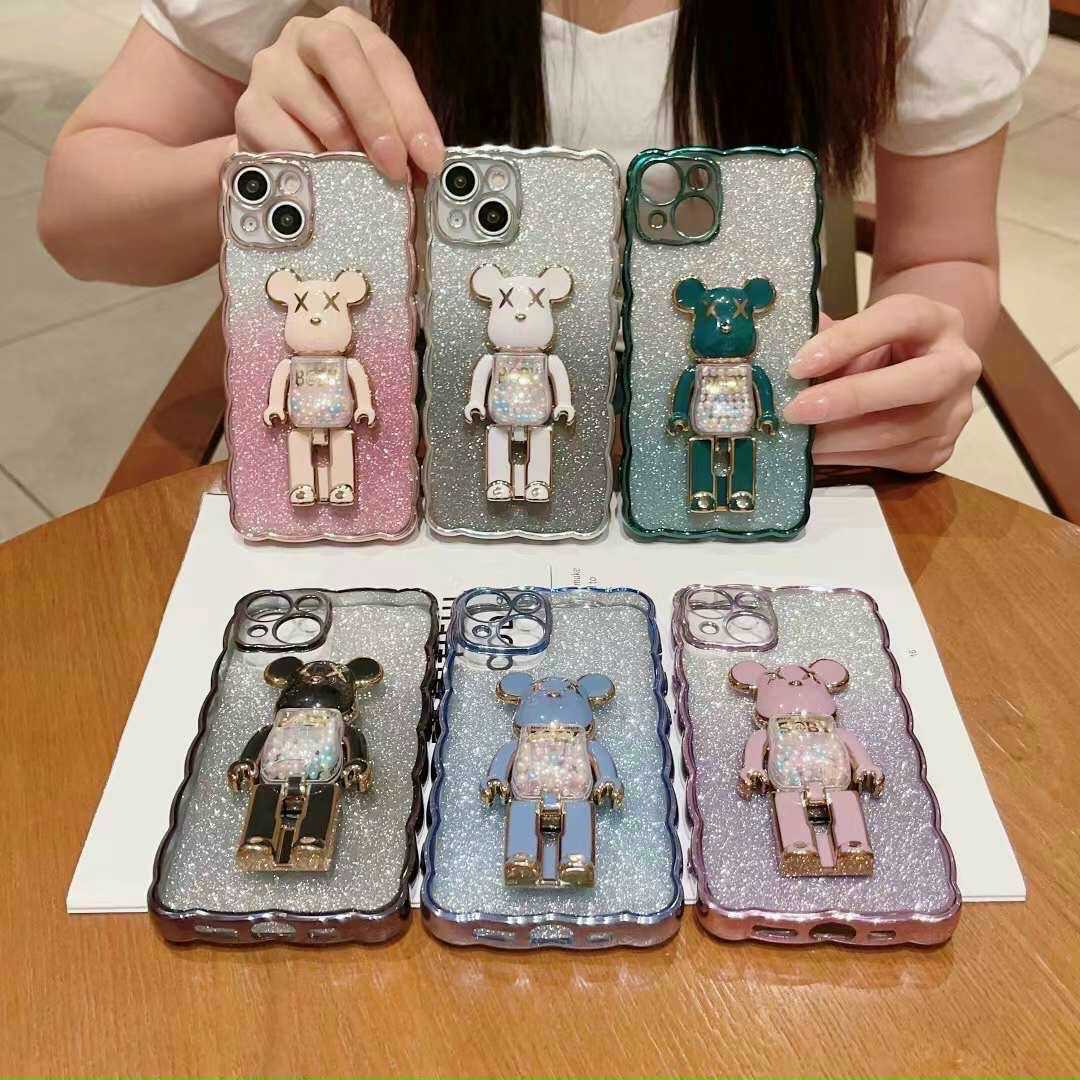 Ốp Điện Thoại Rô Bốt Kèm Nhũ và iRing Dành Cho iphone 14 Promax, 13promax, 13pro, 12promax, 11promax,xsm_A144