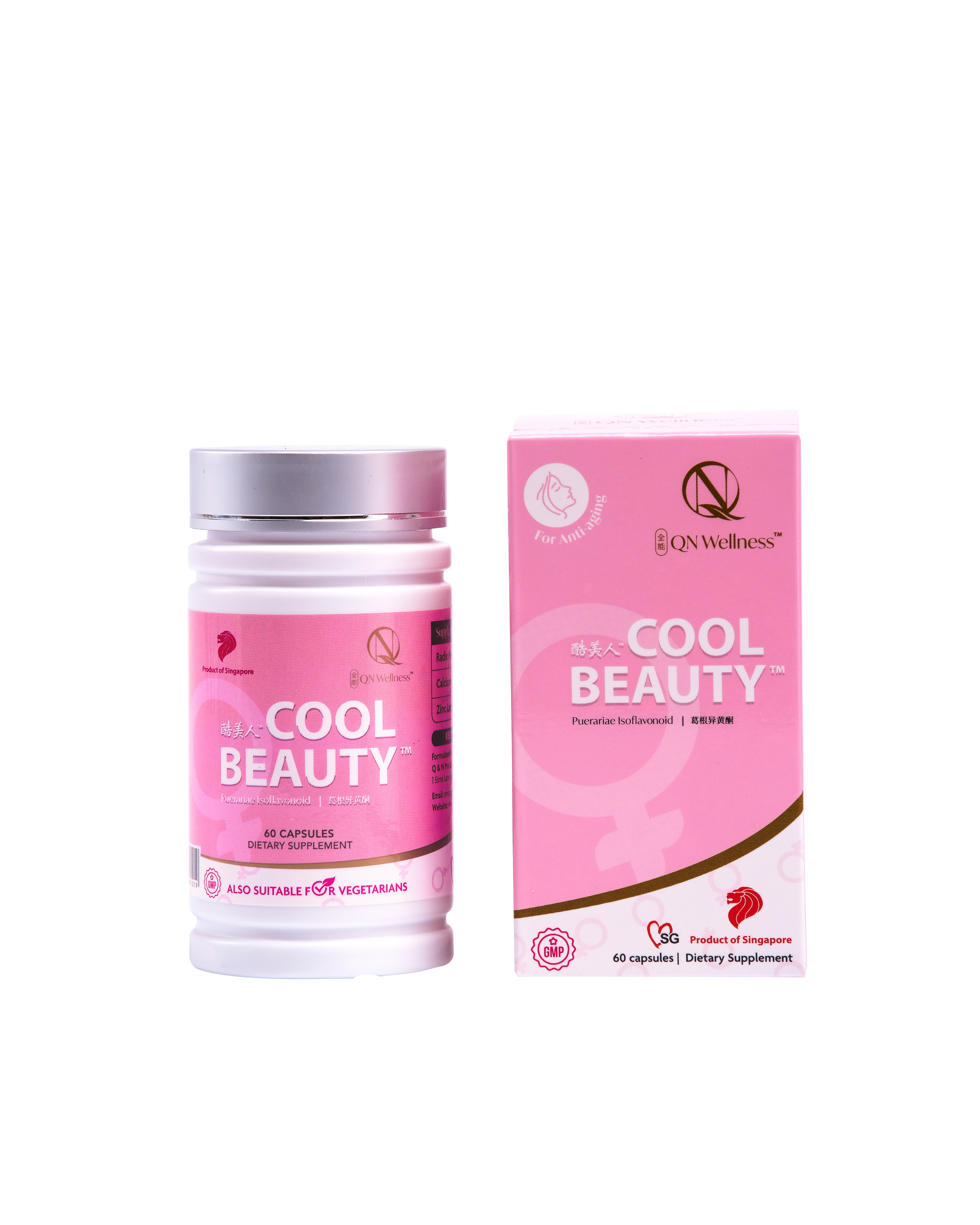 Viên Uống Bổ Sung Cho Nữ Giới Cool Beauty QN Wellness Chiết Xuất Cây Dong Riềng, Giúp Làn Da Khỏe Mạnh, Hỗ Trợ Giấc Ngủ Ngon, Duy Trì Sức Khỏe Xương Khớp, Cải Thiện Trao Đổi Chất - Hộp 60 Viên