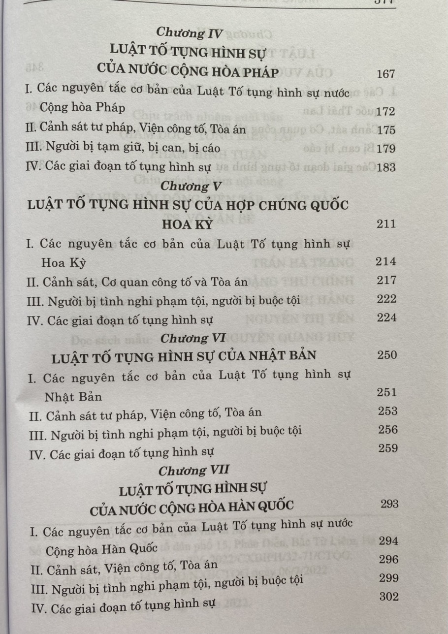 Những Vấn Đề Cơ Bản Trong Luật Tố Tụng Hình Sự Một Số Nước Trên Thế Giới