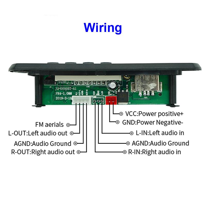 Bluetooth 5.0 MP3/WMA/WAV/APE/FLAC Bảng Giải Mã Âm Thanh Xe Hơi USB TF FM Radio Module MP3 Nghe Nhạc Bluetooth