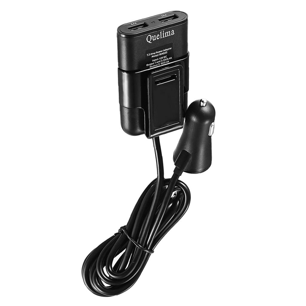 Universal Car Charger Power Supply Cord with .0 4 USB Ports Adapter