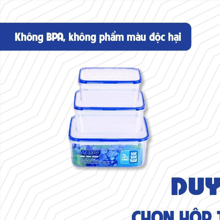 Hộp thực phẩm chữ nhật 3600 ml Duy Tân - mã 440 - Kích thước: 24 x 19 x 12 cm - Sử dụng được trong lò vi sóng