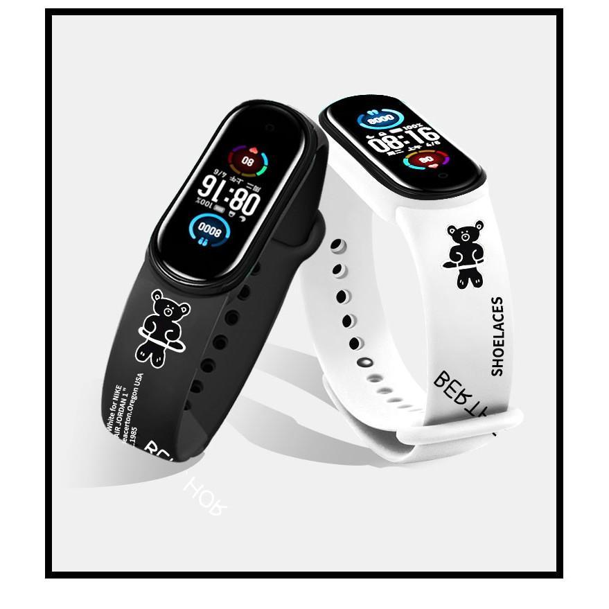 Dây Đeo Thay Thế Bằng Silicon In Hoạ Tiết Hoạt Hình Cho Xiaomi Mi Band 5 / 4 / 3