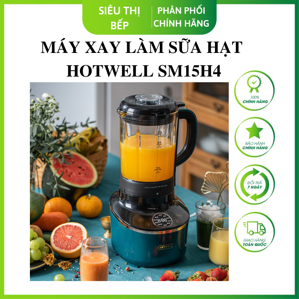 Máy Làm Sữa Hạt HOTWELL SM15H4, Bảo Hành 12 Tháng, 1 Đổi 1 Trong 100 Ngày - Hàng Chính Hãng