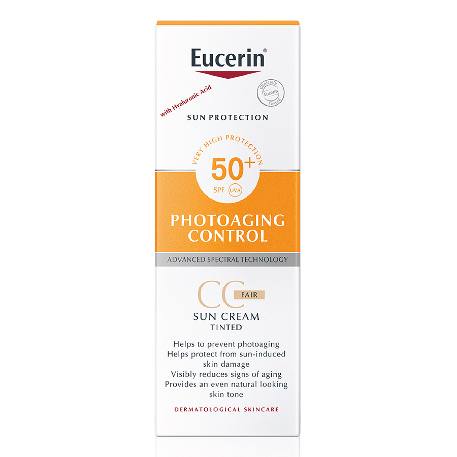 Kem Chống Nắng Làm Đều Màu Da Eucerin Sun Cream Face Tinted CC Cream SPF50+ (Tông Màu Da Tự Nhiên)