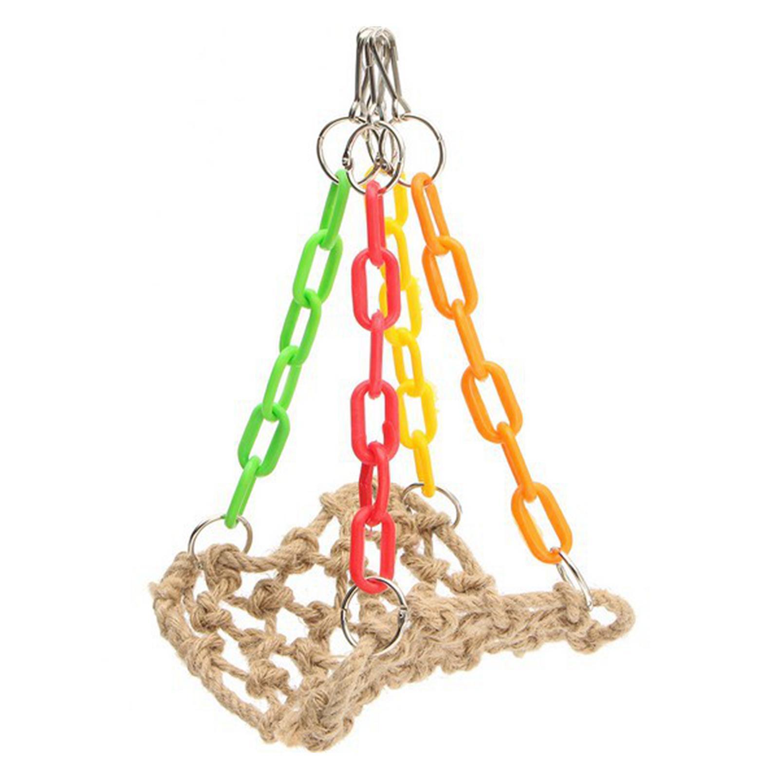Pet Bird Swing Parrot Parakeet Budgie Cockatiel Cage Hammock Toys Hanging