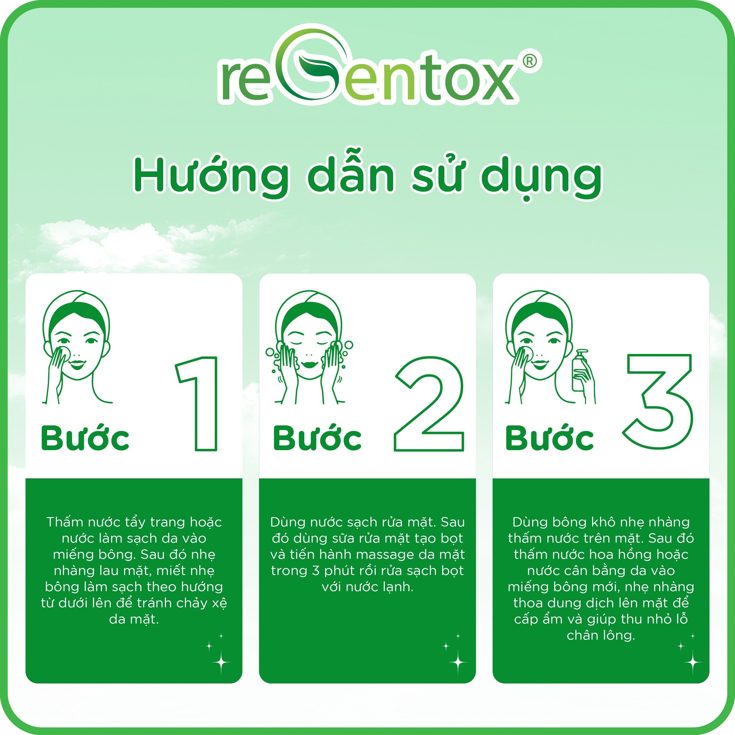 Bông tẩy trang  Regentox gói 120 miếng. 